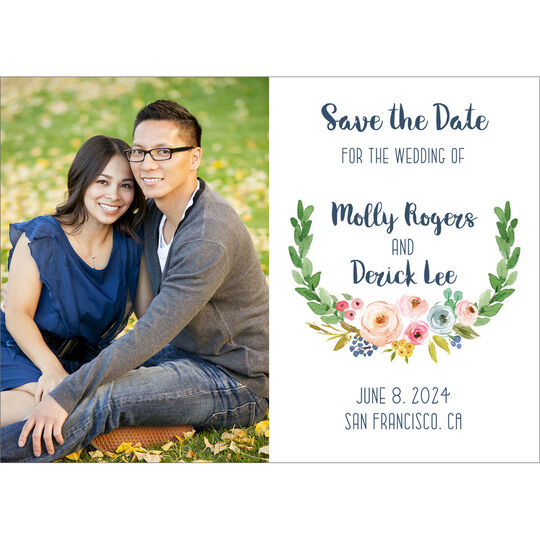 Rose Swag Photo Save The Date Cards